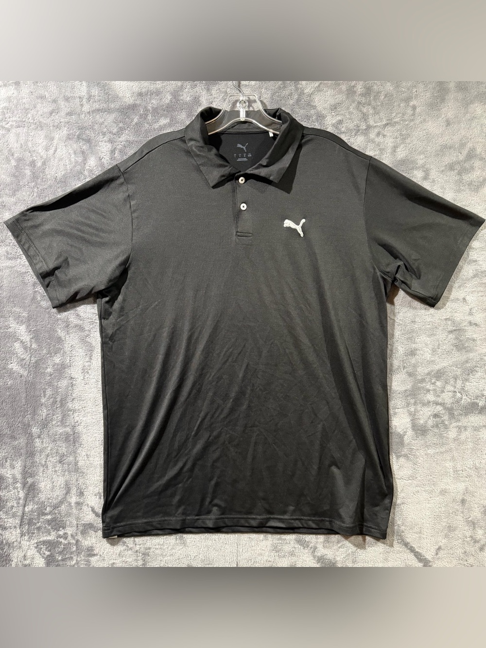 Puma Golf Polo Shirt Essentials All In dryCELL Black 633759-01 Men's Size Large